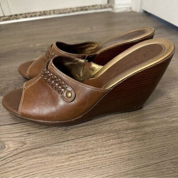 Cole Haan Cybil Slide Dark Amber Size 10 - Picture 2 of 7